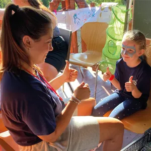 Face painting at CASA Camp