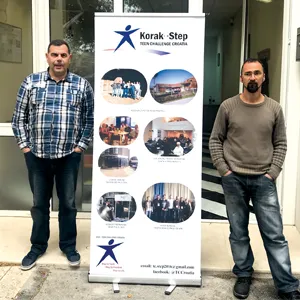 Ico and Hrvoje outside the Coffee House in Split