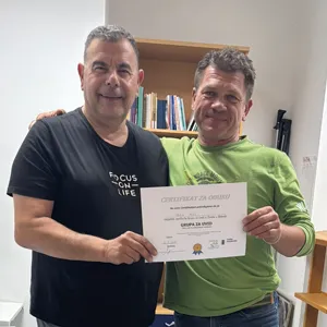 Ico and a graduate after completing the Living Free programme